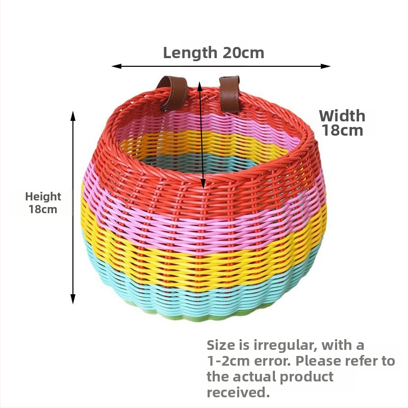 Rattan-szerű szőtt díszkosár, bicikli játékautó zsebkosár, asztali dekoráció, tárolókosár, virágkosár, tárolókosár