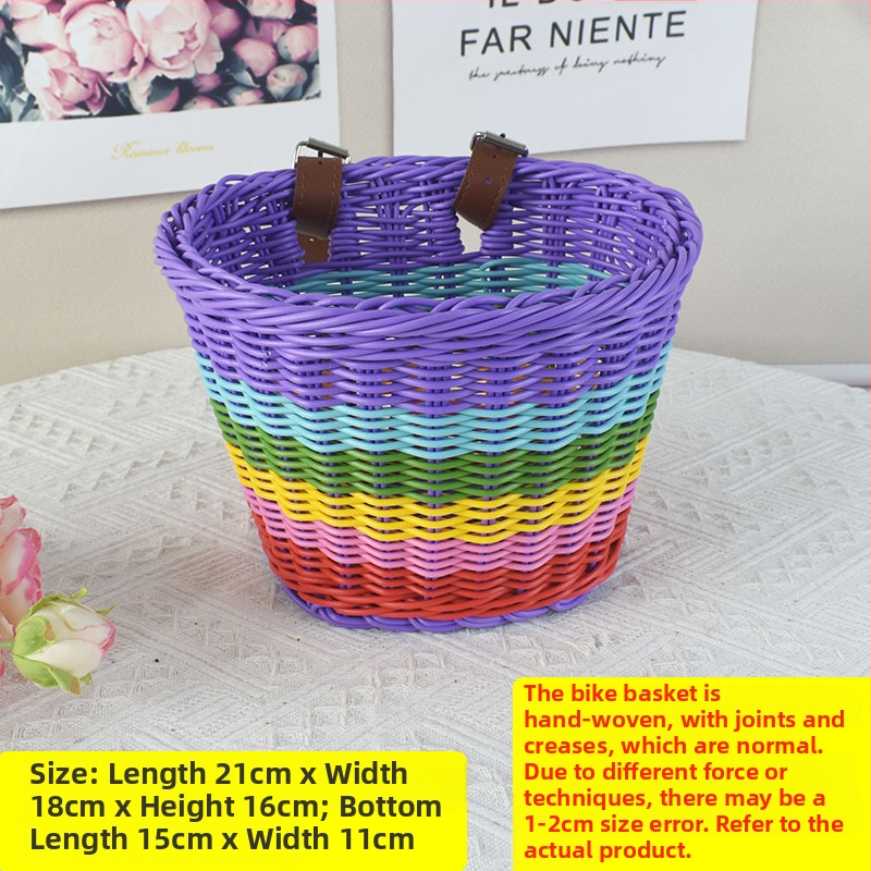 Rattan-szerű szőtt díszkosár, bicikli játékautó zsebkosár, asztali dekoráció, tárolókosár, virágkosár, tárolókosár
