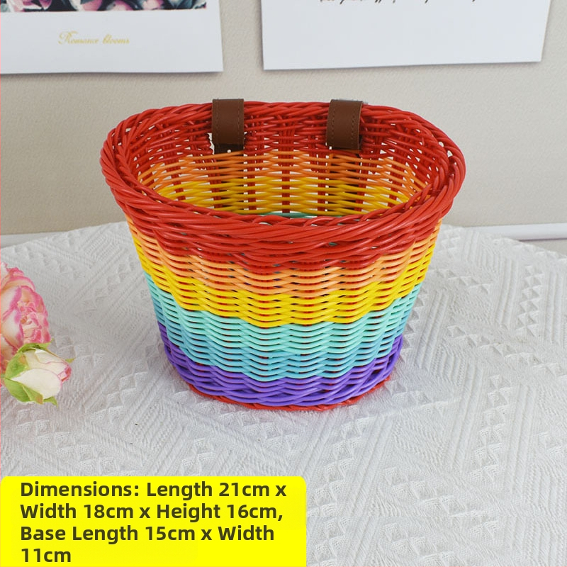 Rattan-szerű szőtt díszkosár, bicikli játékautó zsebkosár, asztali dekoráció, tárolókosár, virágkosár, tárolókosár
