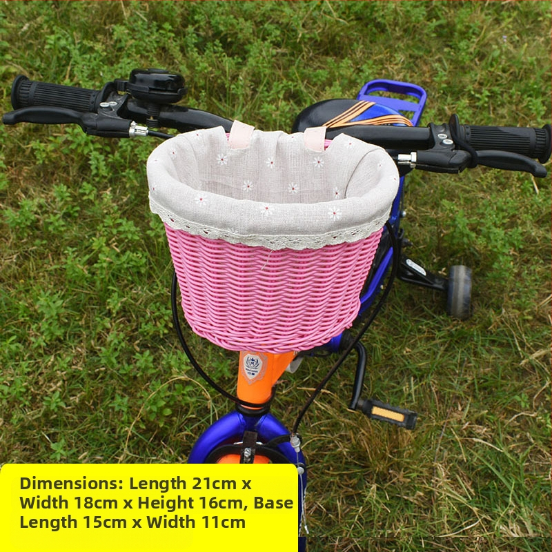 Rattan-szerű szőtt díszkosár, bicikli játékautó zsebkosár, asztali dekoráció, tárolókosár, virágkosár, tárolókosár