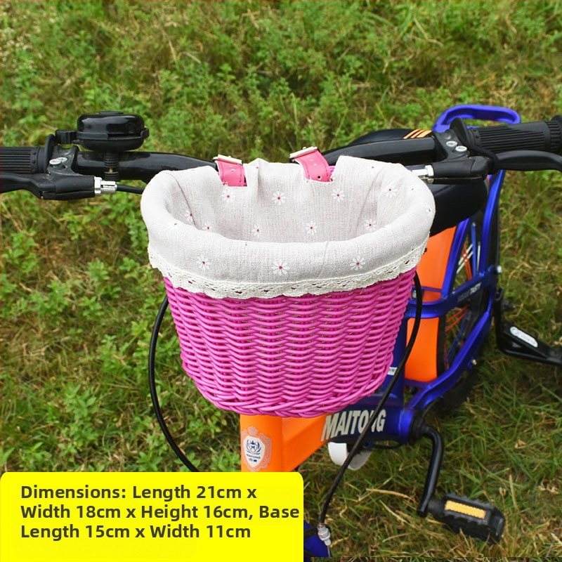 Rattan-szerű szőtt díszkosár, bicikli játékautó zsebkosár, asztali dekoráció, tárolókosár, virágkosár, tárolókosár