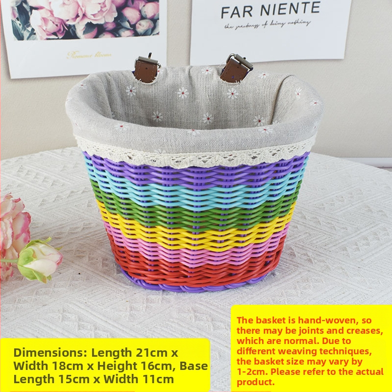 Rattan-szerű szőtt díszkosár, bicikli játékautó zsebkosár, asztali dekoráció, tárolókosár, virágkosár, tárolókosár