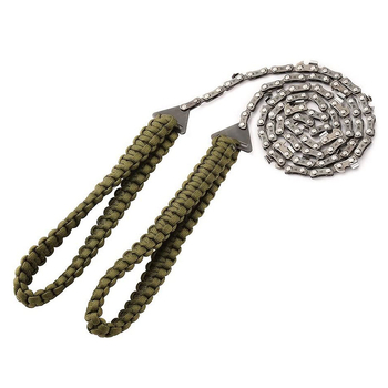 Amazon Survival Hacksaw 11 Tooth Handheld Chain Saw Ομπρέλα με λαβή σχοινιού Αλυσοπρίονο τσέπης Χειροκίνητο πριόνι σύρματος Εξοπλισμός κατασκήνωσης