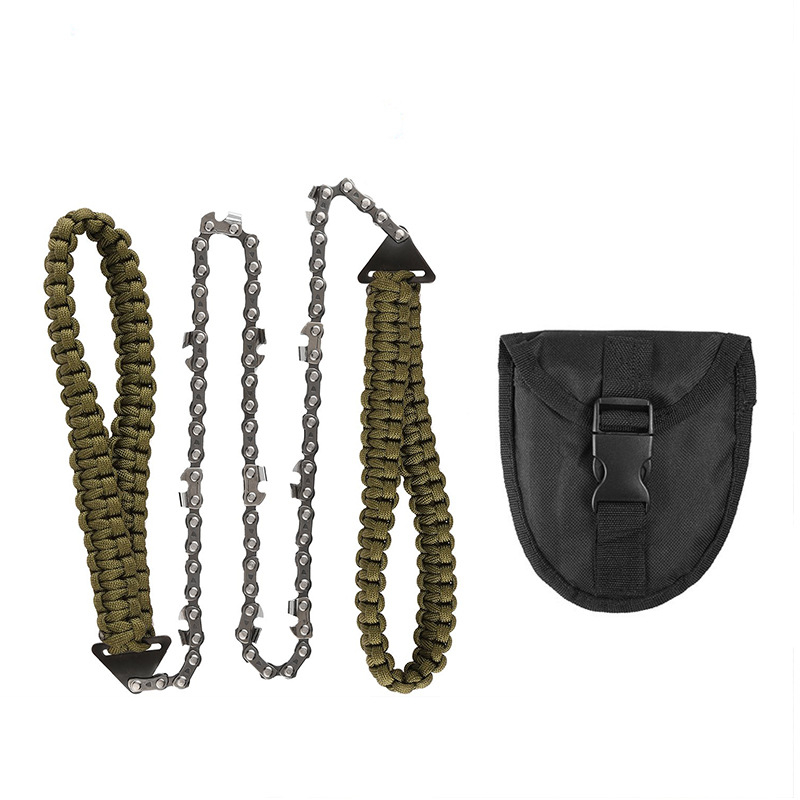 Amazon Survival Hacksaw 11 fogú kézi láncfűrész esernyő kötél fogantyú láncfűrész zseb kézi drótfűrész kempingfelszerelés