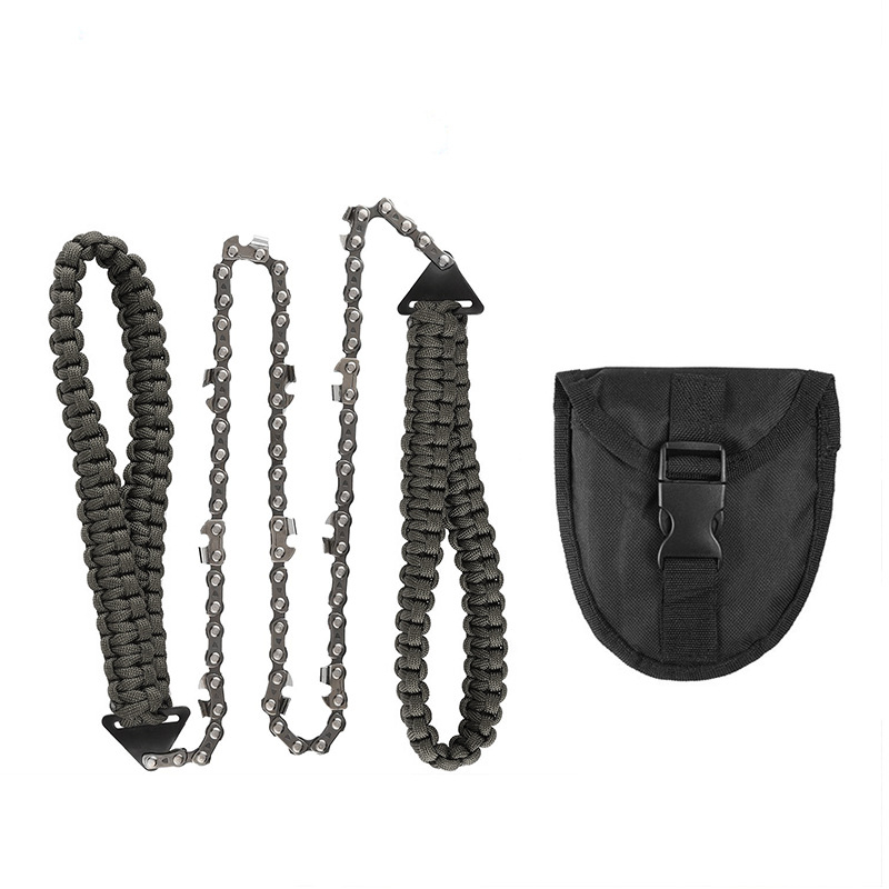 Amazon Survival Hacksaw 11 fogú kézi láncfűrész esernyő kötél fogantyú láncfűrész zseb kézi drótfűrész kempingfelszerelés