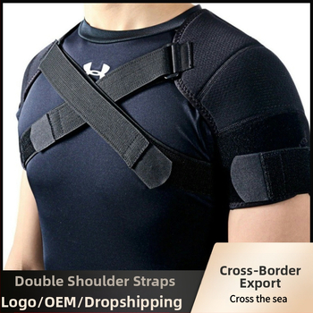 „Amazon Sport“ dvigubi pečių paminkštinimai, dvigubas pečių dirželis, dvikryptis reguliuojamo slėgio kvėpuojantis apsauginis dirželis, kryžminis pečių dirželis.