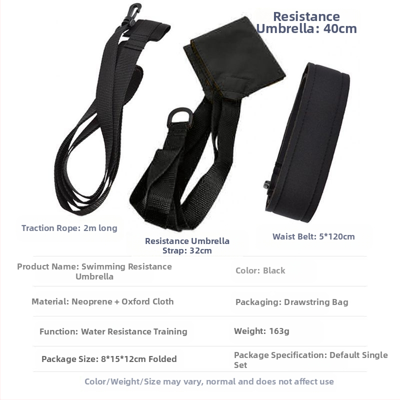Regulējams peldēšanas vilces pretestības lietussargs bērniem pieaugušajiem ar brīvā stila zemūdens pretestības izturības treniņu peldēšanas aprīkojumu