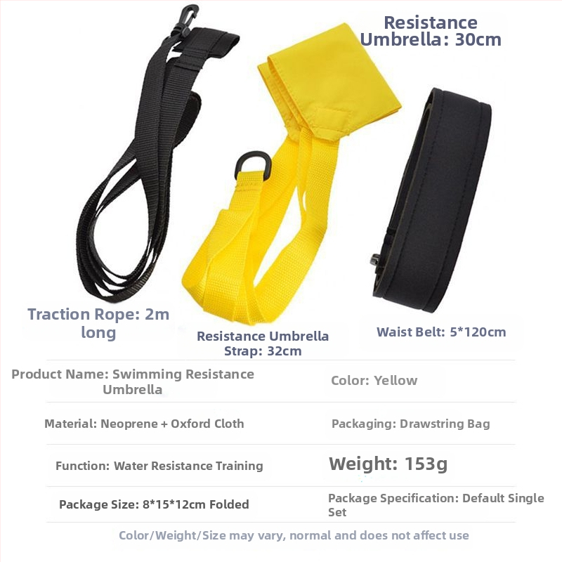 Regulējams peldēšanas vilces pretestības lietussargs bērniem pieaugušajiem ar brīvā stila zemūdens pretestības izturības treniņu peldēšanas aprīkojumu