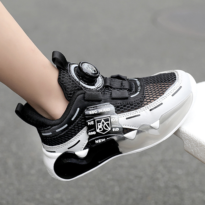 Meeste kingad võrgust kingad võrgust pinnaga hingavad suvised uued laste spordijalatsid keskmisele ja suurele lapsele õõnsad meeste isakingad