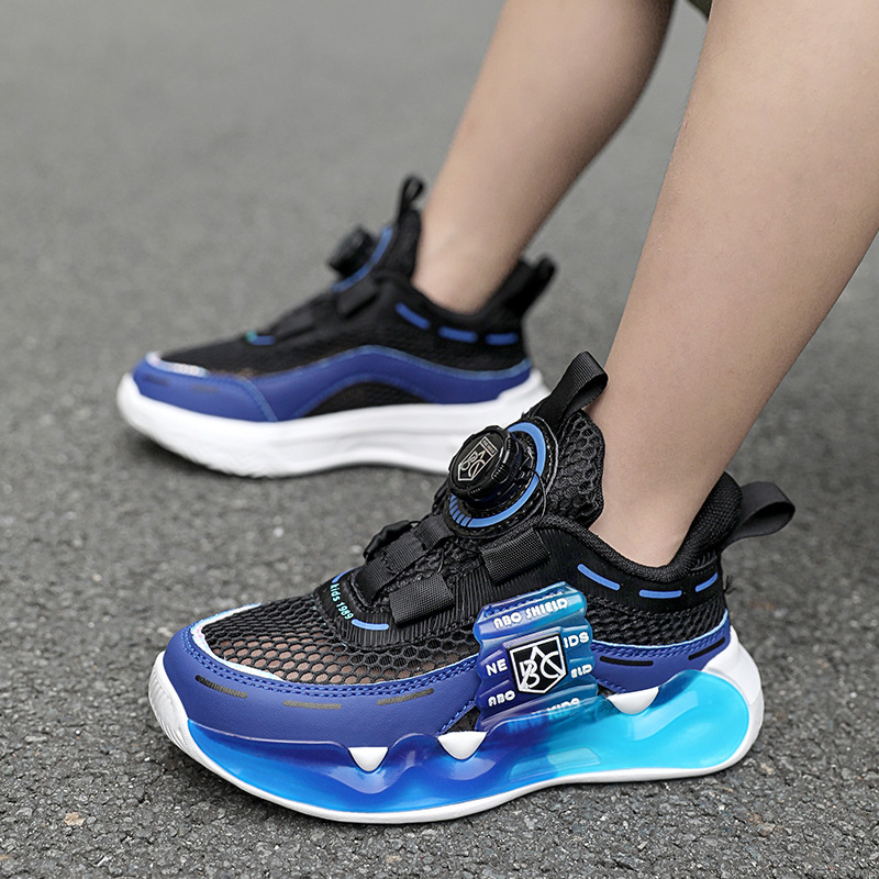 Meeste kingad võrgust kingad võrgust pinnaga hingavad suvised uued laste spordijalatsid keskmisele ja suurele lapsele õõnsad meeste isakingad