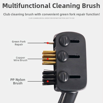 Gamintojo naujas golfo lazdų valymo šepetys, dvipusis daugiafunkcis nešiojamas šepetys su traukimo žiedu, golfo aksesuarams