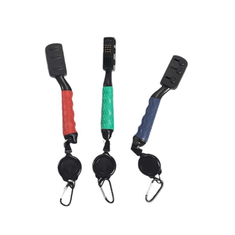 Gamintojo naujas golfo lazdų valymo šepetys, dvipusis daugiafunkcis nešiojamas šepetys su traukimo žiedu, golfo aksesuarams