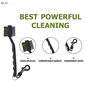 Εργαλείο καθαρισμού κεφαλής βούρτσας καθαρισμού μπαστουνιών γκολφ, βούρτσα διπλής όψης τριών χρήσεων, αξεσουάρ βούρτσας καθαρισμού μπαστουνιών γκολφ