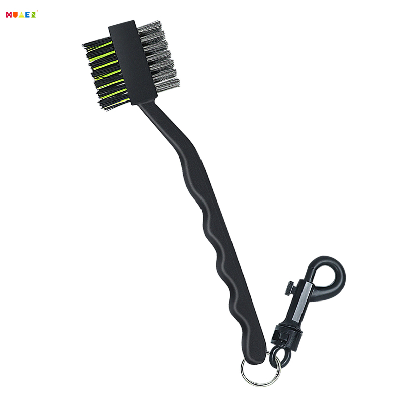 Golfütő-tisztító kefefej-tisztító eszköz, kétoldalas, háromfunkciós kefe, golfütő-tisztító kefe tartozékok