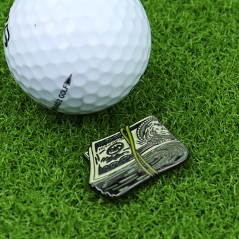 Νέα σε απόθεμα αξεσουάρ γκολφ δημιουργική μεταλλική μπάλα σμάλτου δολαρίου μαρκαδόρος σημαδιού σημαδιού
