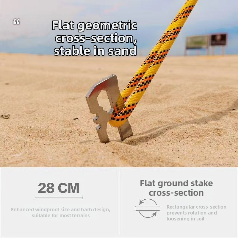 Нови неръждаеми стоманени пирони за заземяване на едро, ултралеки, дебели пирони за заземяване, алпинизъм, къмпинг, пясък, ветроустойчиви пирони