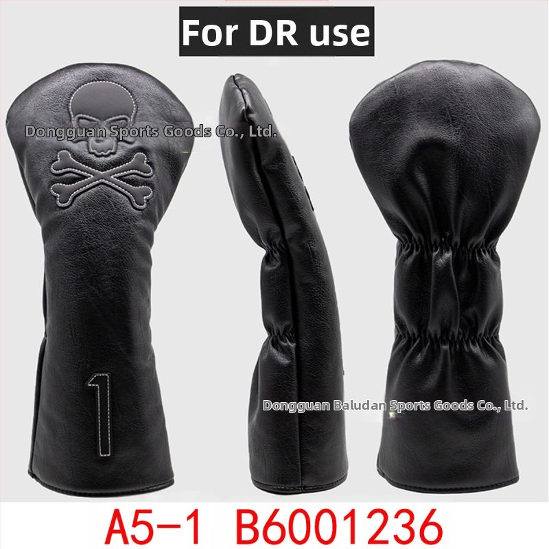 Sandėlyje didmeninė prekyba raudonos ir baltos linijos kaukolės medinio strypo dangteliu stačiu kampu / pusapvaliu / kvadratiniu stūmiklio dangteliu golfo lazdos dangteliu