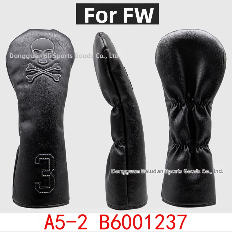 Sandėlyje didmeninė prekyba raudonos ir baltos linijos kaukolės medinio strypo dangteliu stačiu kampu / pusapvaliu / kvadratiniu stūmiklio dangteliu golfo lazdos dangteliu