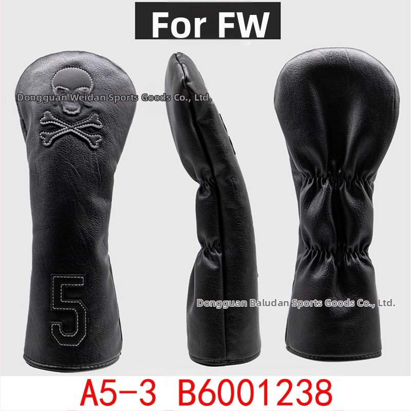 Sandėlyje didmeninė prekyba raudonos ir baltos linijos kaukolės medinio strypo dangteliu stačiu kampu / pusapvaliu / kvadratiniu stūmiklio dangteliu golfo lazdos dangteliu