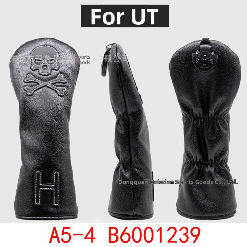 Sandėlyje didmeninė prekyba raudonos ir baltos linijos kaukolės medinio strypo dangteliu stačiu kampu / pusapvaliu / kvadratiniu stūmiklio dangteliu golfo lazdos dangteliu