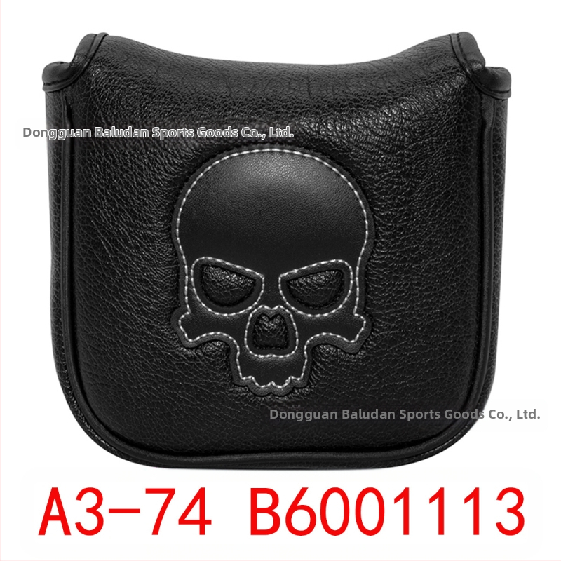 Sandėlyje didmeninė prekyba raudonos ir baltos linijos kaukolės medinio strypo dangteliu stačiu kampu / pusapvaliu / kvadratiniu stūmiklio dangteliu golfo lazdos dangteliu