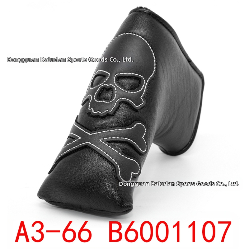 Sandėlyje didmeninė prekyba raudonos ir baltos linijos kaukolės medinio strypo dangteliu stačiu kampu / pusapvaliu / kvadratiniu stūmiklio dangteliu golfo lazdos dangteliu