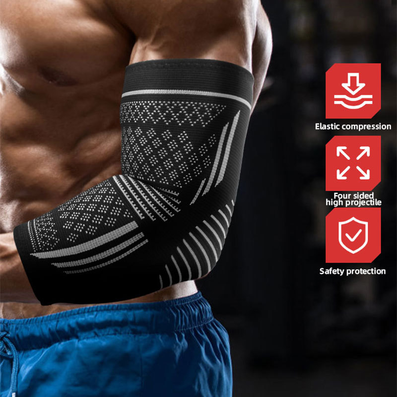 Naujos sportinės alkūnių apsaugos, suspaudžiančios rankų apsaugos vyrams ir moterims, neslystančios, kvėpuojančios, nailoninės, bėgimo krepšinio alkūnių apsaugos, apsauginės priemonės sportui.