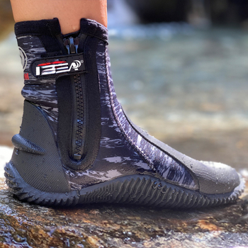 Ekspordikvaliteediga sukeldumissaapad, libisemiskindlad torkekindlad pääste- ja üleujutustõrjeks mõeldud 5 mm paksused kõrge säärega snorgeldamis- ja rannajalatsid