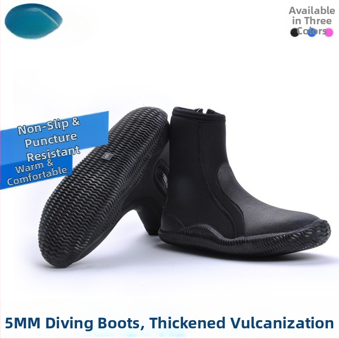 Ekspordikvaliteediga sukeldumissaapad, libisemiskindlad torkekindlad pääste- ja üleujutustõrjeks mõeldud 5 mm paksused kõrge säärega snorgeldamis- ja rannajalatsid