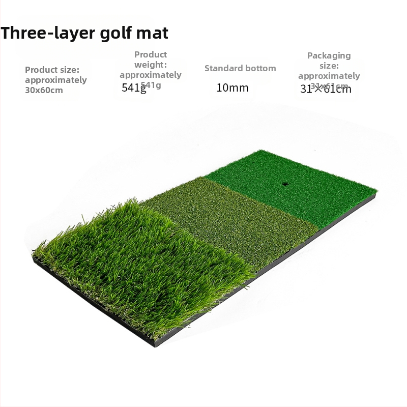 Gyárilag közvetlen golfgyakorló ütőmatrac hordozható kültéri vágóhinta edző golf háromfű ütőmatrac