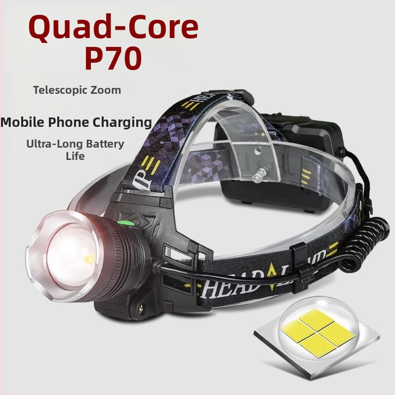 T6 zoom акумулаторен челник със силна светлина 100W челник с голям обсег фабрика на едро нощен риболов литиева батерия външен челник