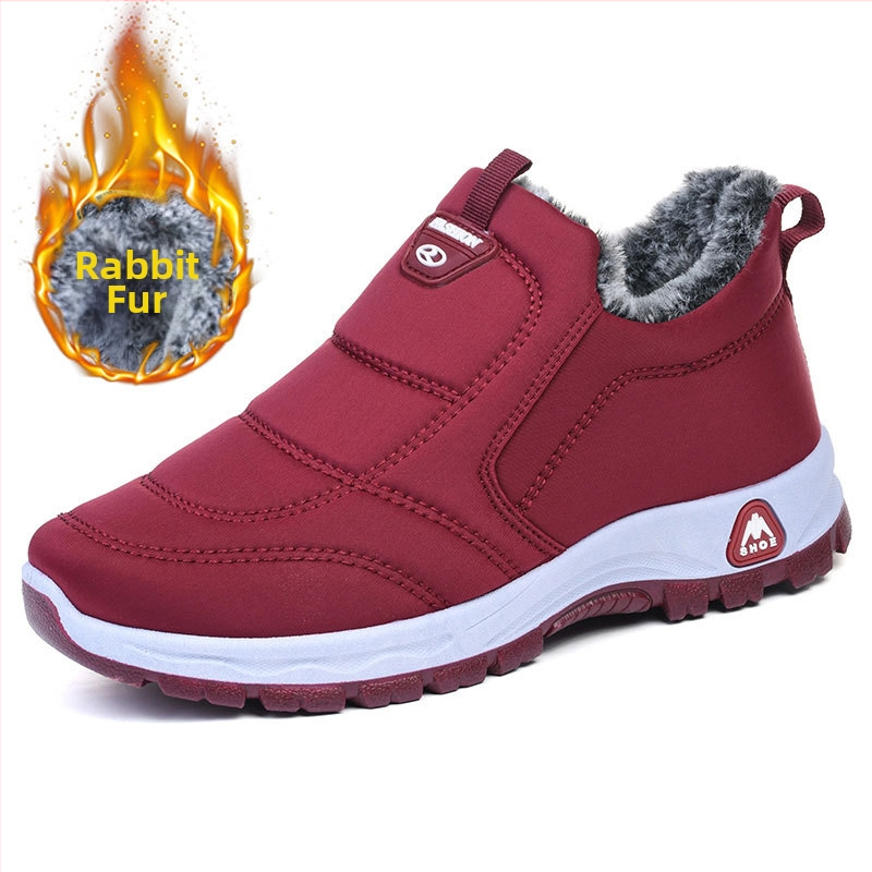 Seni Pekino medvilniniai moteriški batai su vilnos pamušalu, skirti vidutinio ir vyresnio amžiaus motinoms, neslystantys minkšti padai, storinti medvilniniai batai vyresnio amžiaus žmonėms ir močiutėms.