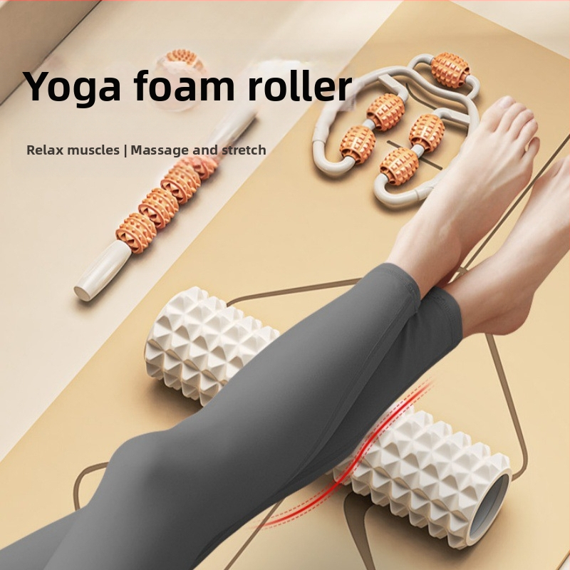 Йога пяна валяк фитнес отслабване крака упражнения масаж стречинг пяна вълчи зъб пръчка фабрика устройство за отслабване крака