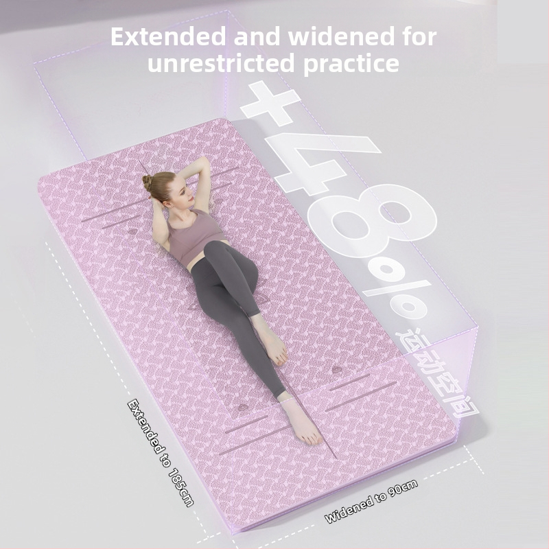 Специална постелка за йога за момичета Zhenle, неплъзгаща се, удебелена и разширена, за спортни танци, звукоизолираща, амортизираща, фитнес постелка