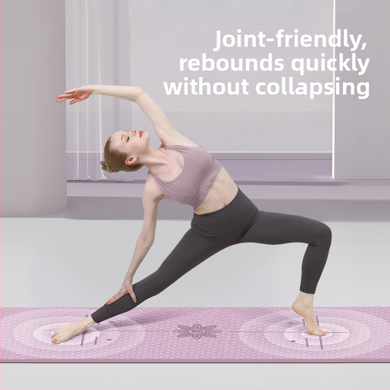 Специална постелка за йога за момичета Zhenle, неплъзгаща се, удебелена и разширена, за спортни танци, звукоизолираща, амортизираща, фитнес постелка