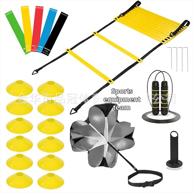 Futballedzés Agilis létra Logó Tárcsás ellenállás Esernyő Puha ruha Ugrórács Agilis létra Kötéllétra Edzőruha