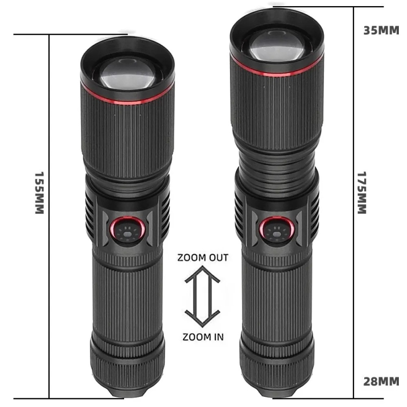 LED vízálló teleszkópos zoom 5W infravörös zseblámpa 850nm kültéri töltőfény 940nmDIY zseblámpa 21700