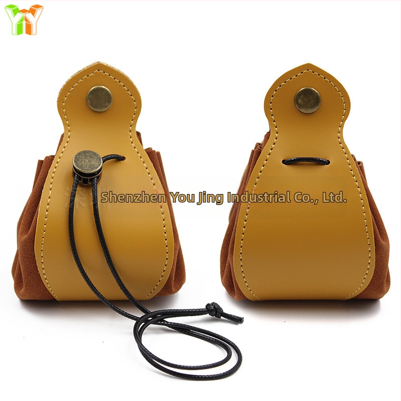 Antik tárolótáska, játék dobókocka táska, ékszertároló táska, kontrasztos bőr dobókocka táska