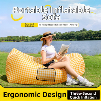Възглавница за мързелив надуваем диван, преносим външен плажен въздушен диван, съвпадащ цвят, мързелив спален чувал, легло на едро, производител на едро