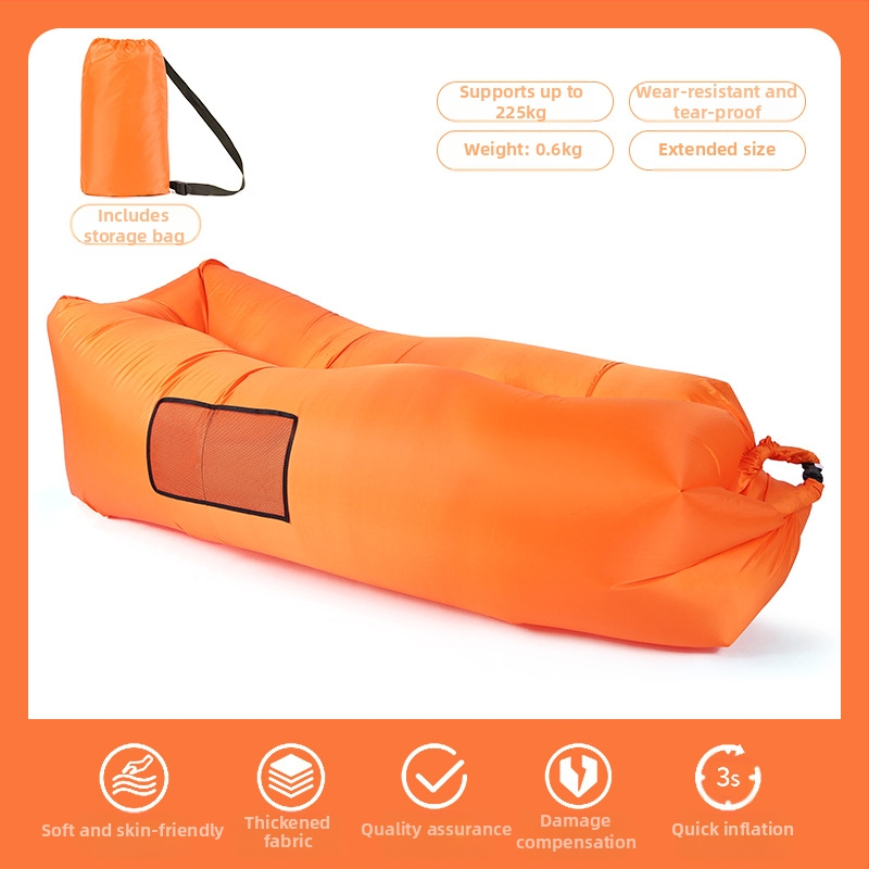 Възглавница за мързелив надуваем диван, преносим външен плажен въздушен диван, съвпадащ цвят, мързелив спален чувал, легло на едро, производител на едро