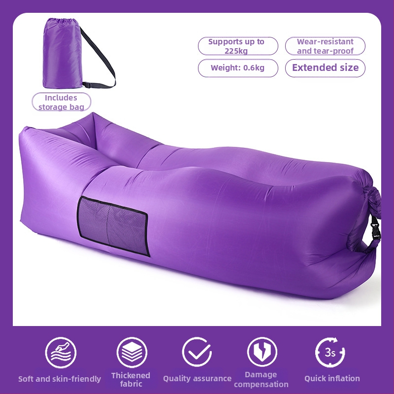 Възглавница за мързелив надуваем диван, преносим външен плажен въздушен диван, съвпадащ цвят, мързелив спален чувал, легло на едро, производител на едро