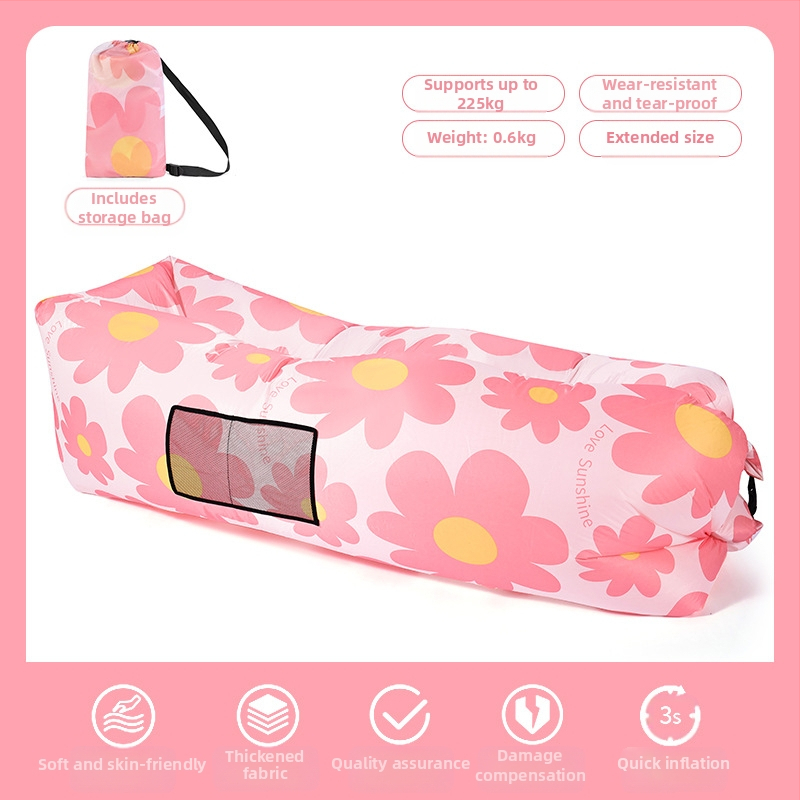 Възглавница за мързелив надуваем диван, преносим външен плажен въздушен диван, съвпадащ цвят, мързелив спален чувал, легло на едро, производител на едро