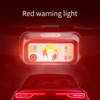 Uus LED-esitule lainetav induktsioon-esitule USB-laadimisega pea külge kinnitatav öine jooksmine kalapüügi mini-esitulede hulgimüük