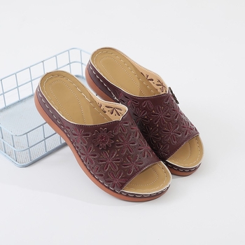 Γυναικεία σανδάλια 2023 με στρογγυλή μύτη, ρετρό, έθνικ στυλ, μονόχρωμα, με κοφτερή φτέρνα και άνετο τακούνι, plus size σανδάλια, mom shoes