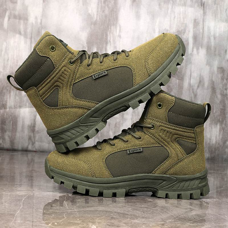 Rudens ir žiemos nauji aukštakulniai lauko žygio batai neslystantys, atsparūs dilimui, Martins kariniai batai, laisvalaikio vyriški batai, taktiniai žygio batai