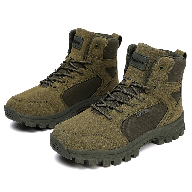 Rudens ir žiemos nauji aukštakulniai lauko žygio batai neslystantys, atsparūs dilimui, Martins kariniai batai, laisvalaikio vyriški batai, taktiniai žygio batai