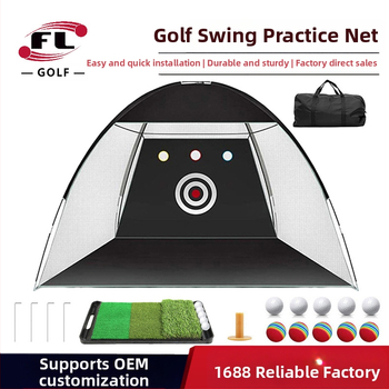 Gyárilag közvetlen szállítású hinta edző hintaháló ütőketrec levehető, kényelmes beltéri golf gyakorlóháló