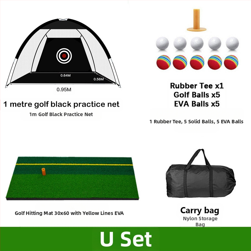 Gyárilag közvetlen szállítású hinta edző hintaháló ütőketrec levehető, kényelmes beltéri golf gyakorlóháló