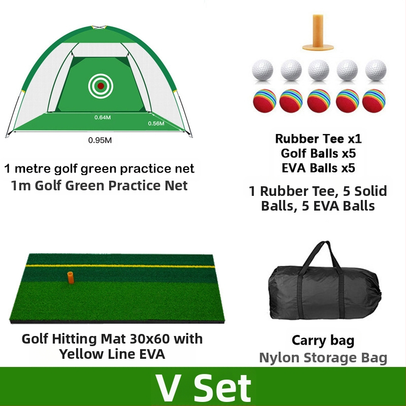 Gyárilag közvetlen szállítású hinta edző hintaháló ütőketrec levehető, kényelmes beltéri golf gyakorlóháló