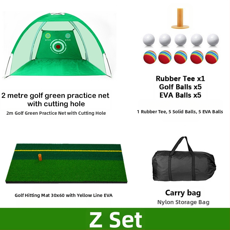 Gyárilag közvetlen szállítású hinta edző hintaháló ütőketrec levehető, kényelmes beltéri golf gyakorlóháló